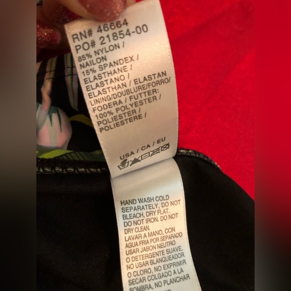 Vyb Tropical Green Blue High Waist Bikini Bottom - Picture 8 of 8